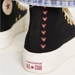 *gently used* limited edition converse high top platform love